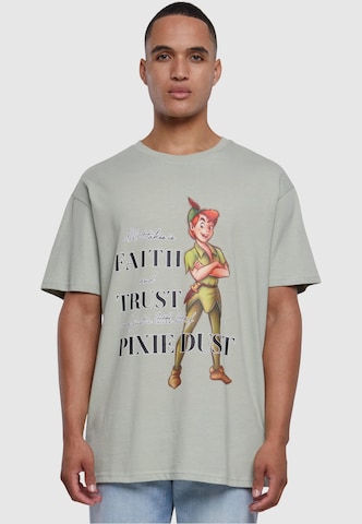 MT Upscale T-Shirt 'Disney 100 Peter Pan Faith and Trust' in Grün: predná strana