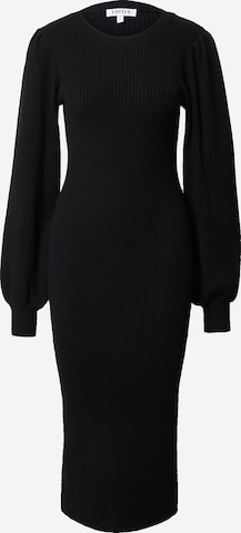 EDITED Knitted dress 'Jeanne' in Black: front