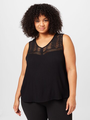 ABOUT YOU Curvy Top 'Jasmin' - fekete: elől