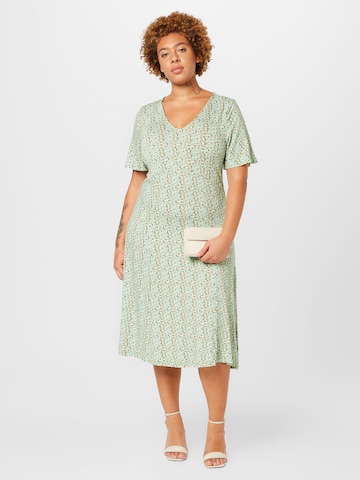 Fransa Curve Letní šaty – zelená