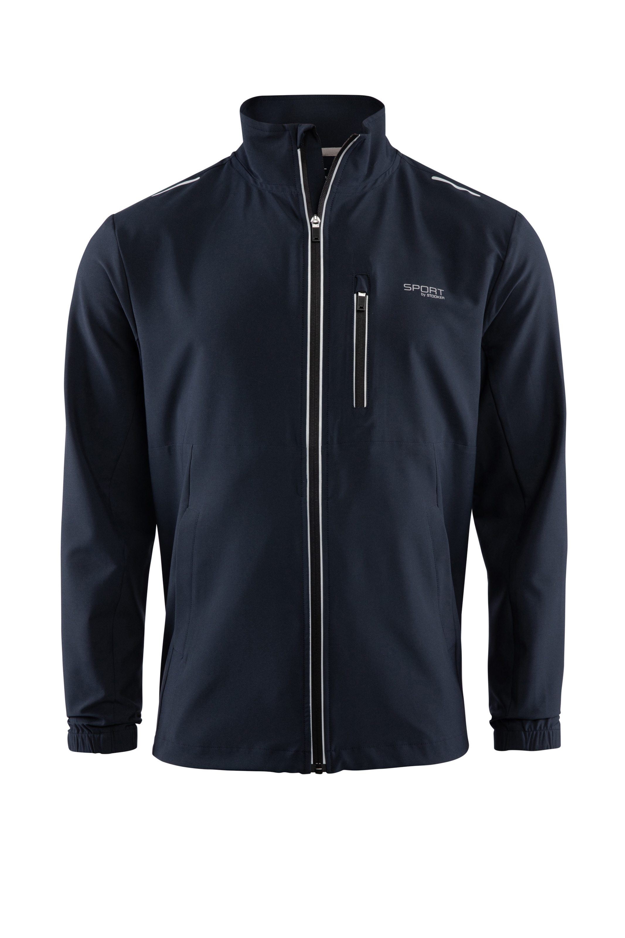 Stooker Men Sweatjacke 'Sidney' in Blau: Vorderseite