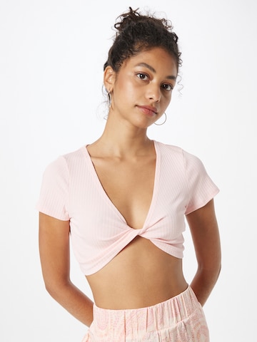 T-shirt Monki en rose : devant