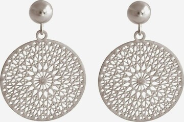 Gemshine Earrings 'Yoga Mandala' in Silver: front