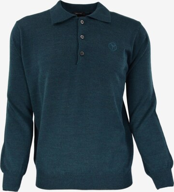 Carlo Colucci Sweater 'Candela' in Blue: front