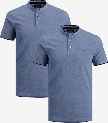 JACK & JONES Shirt 'Paulos Mao' in Blue: front