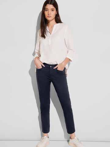 STREET ONE Slimfit Hose 'Yulius' in Blau