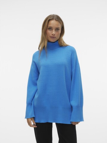 Pull-over 'GOLD NEEDLE' VERO MODA en bleu : devant