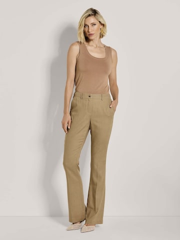 Bootcut Pantalon à plis MADELEINE en marron