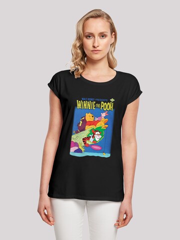 F4NT4STIC Shirt 'Disney Winnie Puuh Poster' in Zwart: voorkant