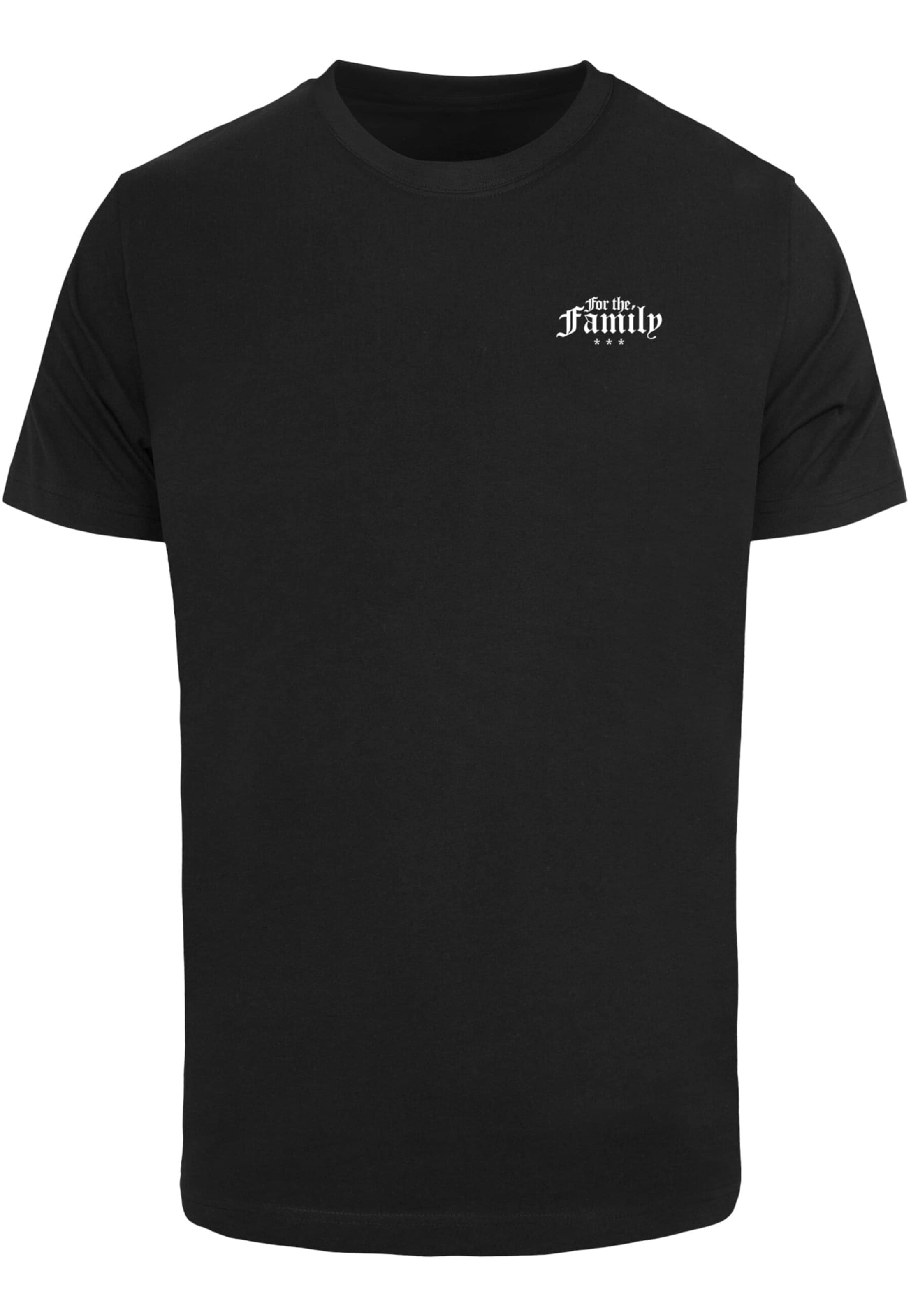 Mister Tee Shirt 'For The Family  Tee' in Zwart: voorkant