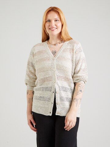 Vero Moda Curve - Cárdigan 'VMCLeilani' en beige: frente