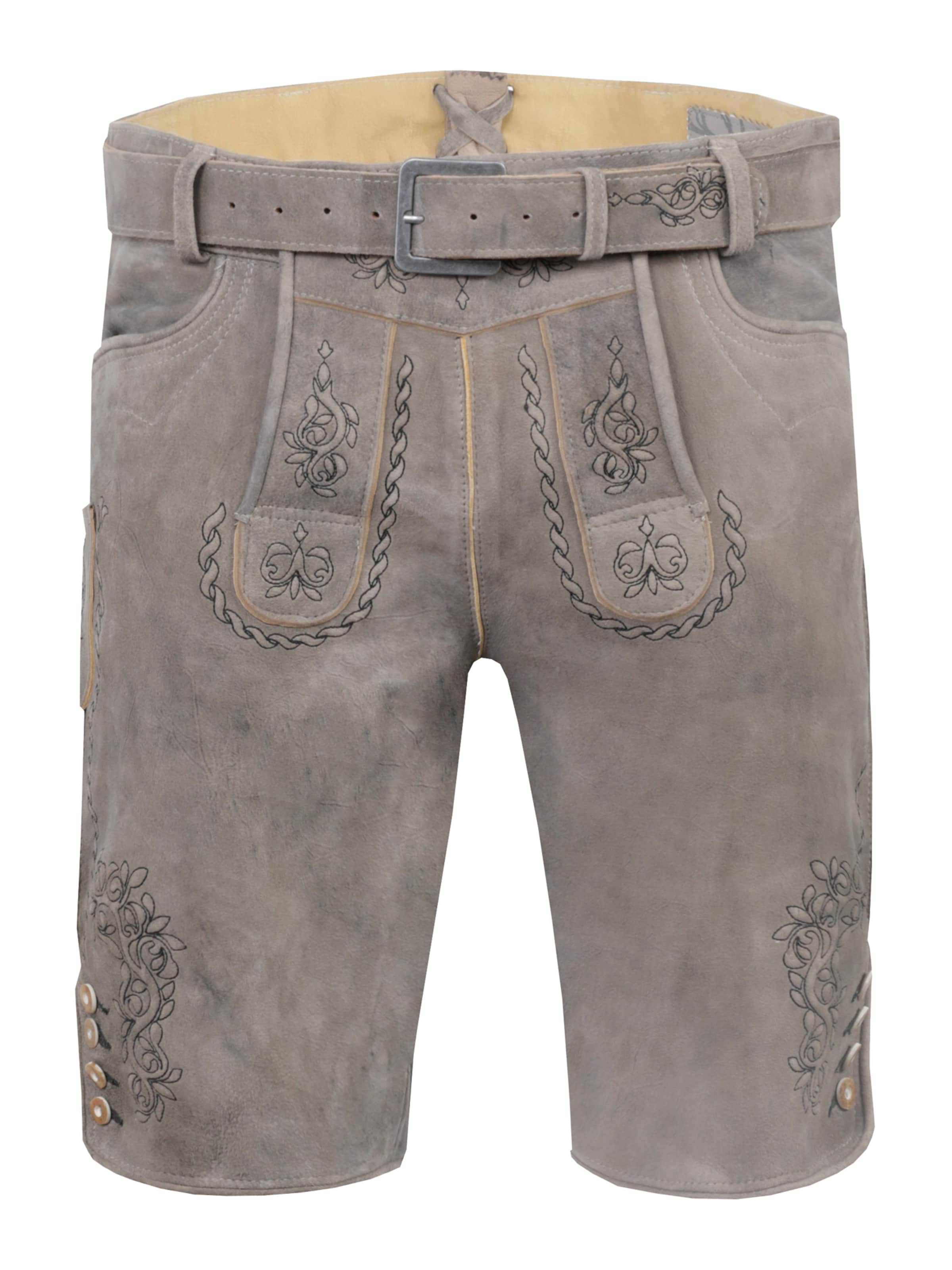 MARJO Regular Панталон в традиционен стил 'GE-9-Finning' в сиво: отпред