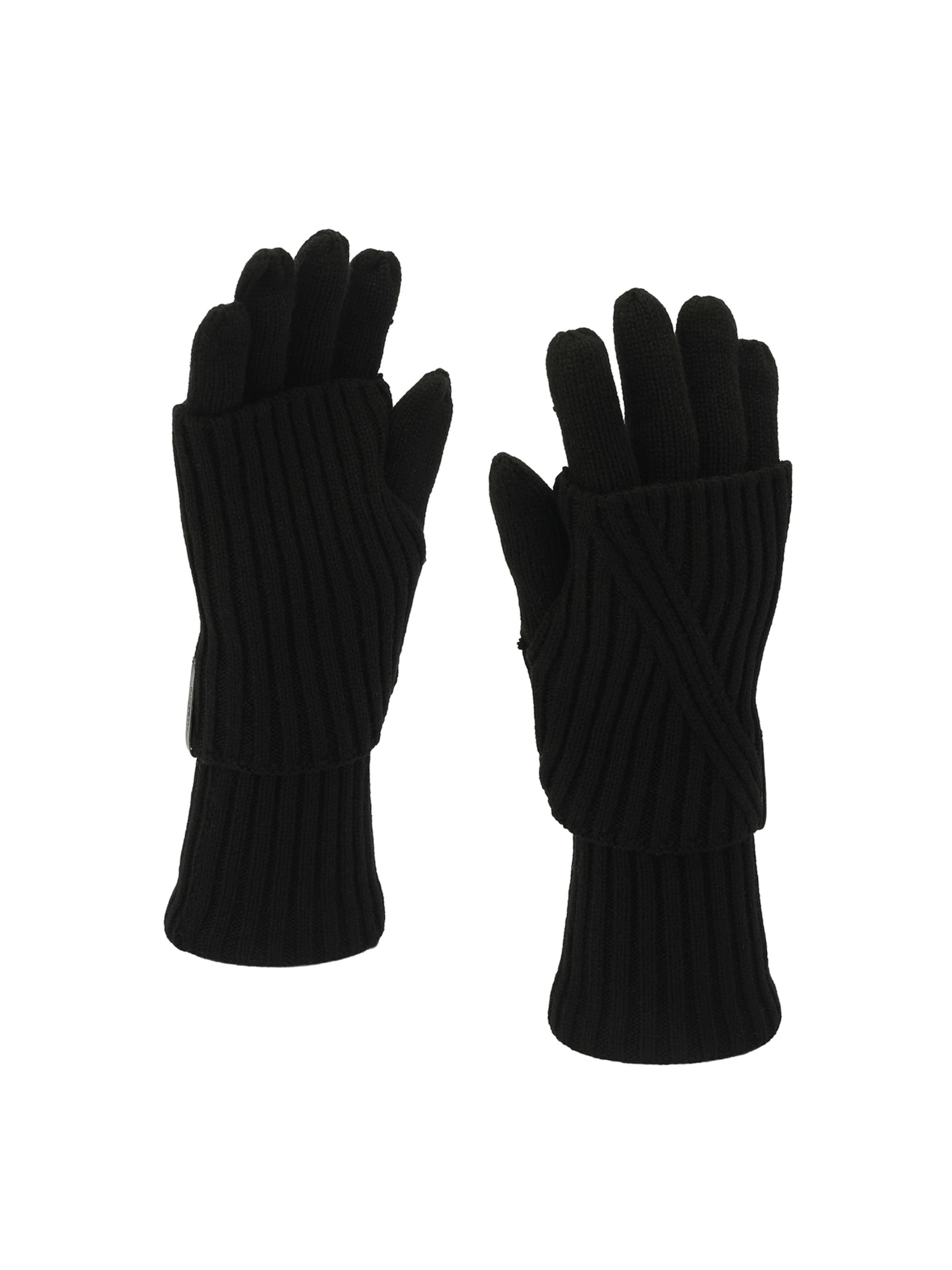 AllSaints - Guantes con dedos 'Margo' en negro