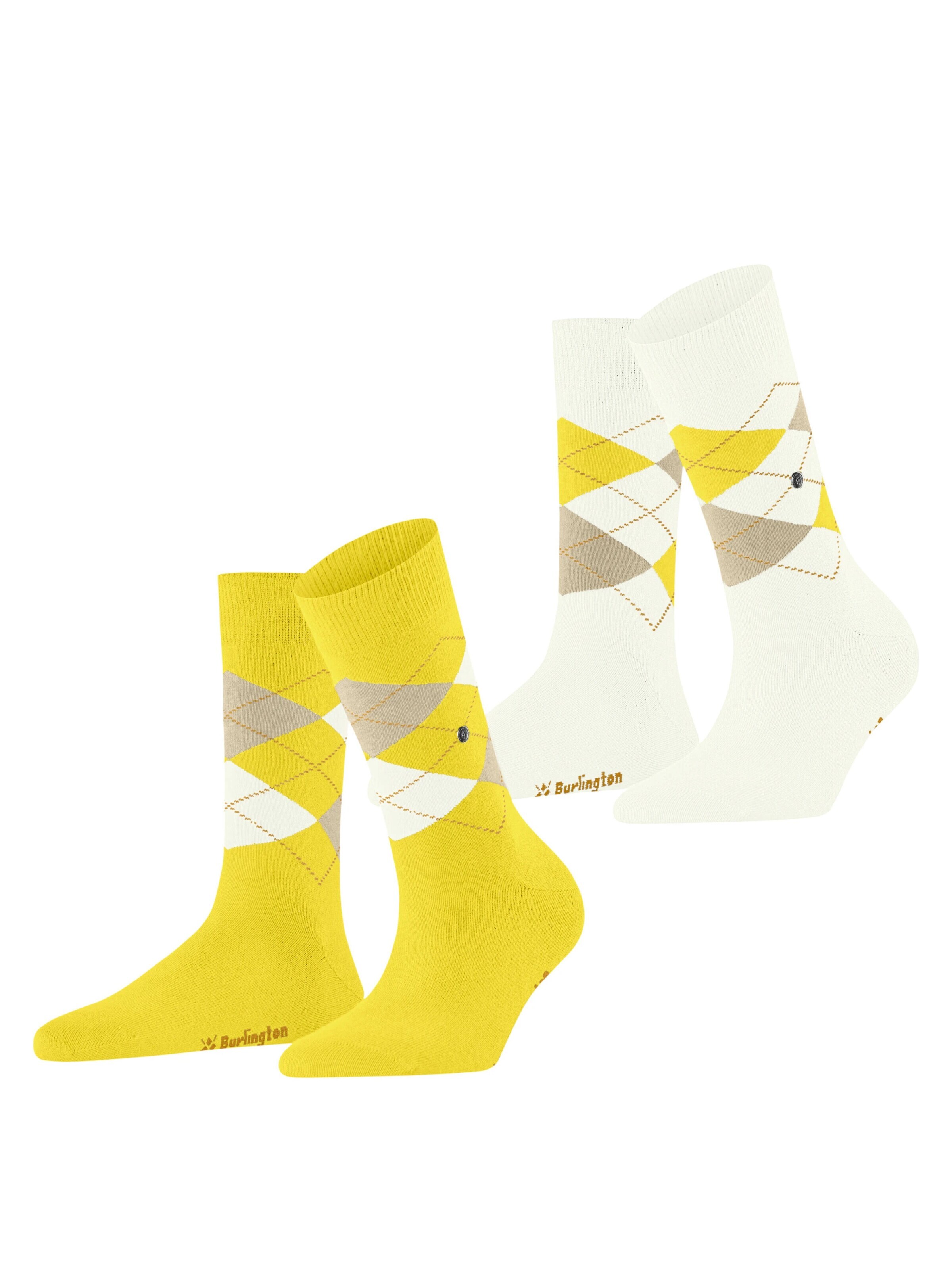 BURLINGTON Socken 'Everyday Argyle'‌‌‌‌‌‌‌‌‌‌ in Gelb: Vorderseite