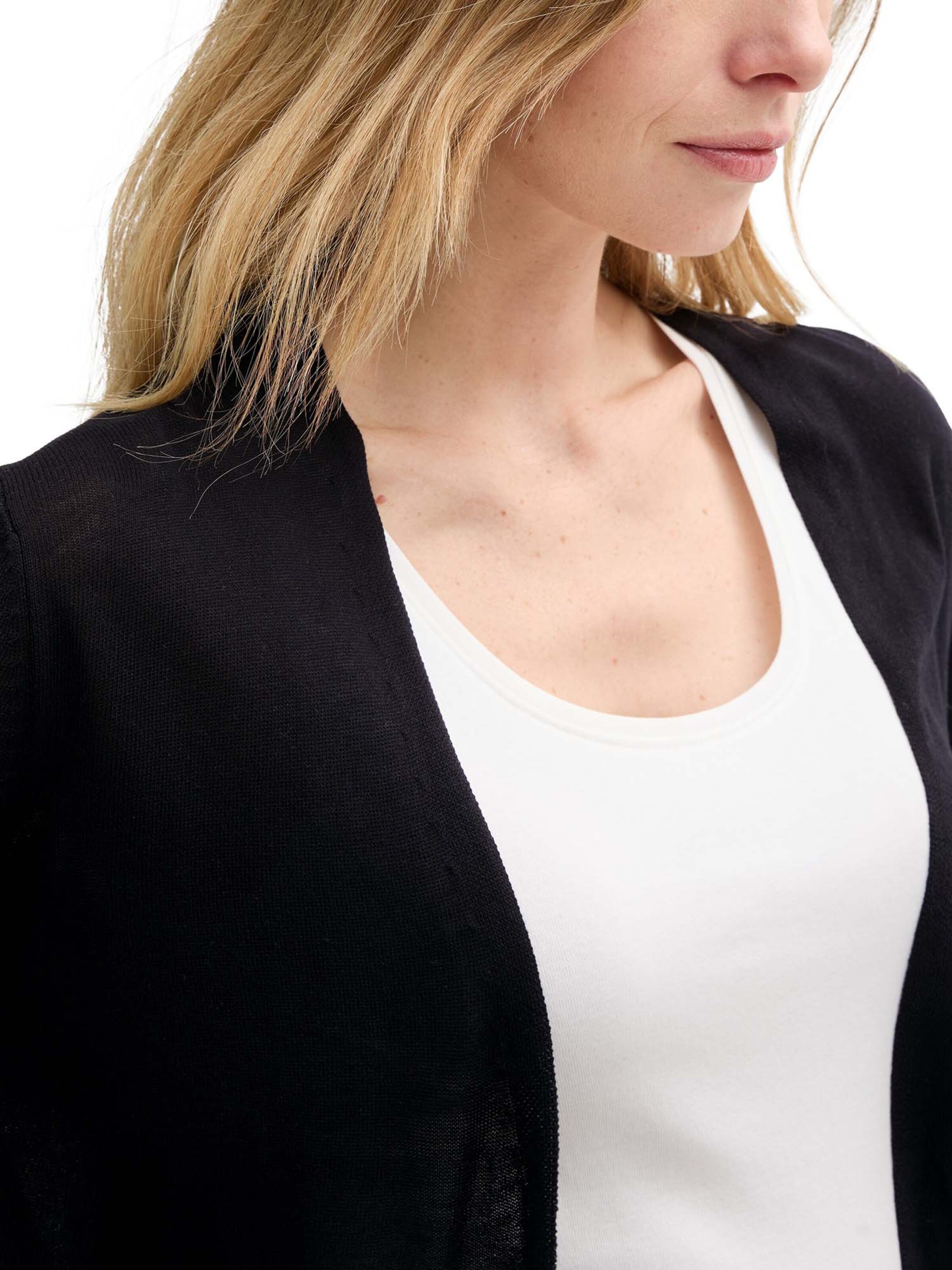 TOM TAILOR - Casaco de malha em preto