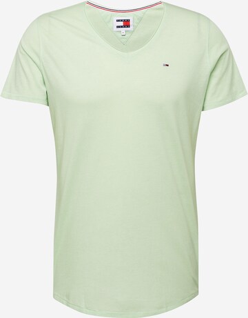 Tommy Jeans Shirt 'Jaspe' in Groen: voorkant