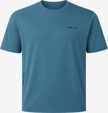 Marmot Funktionsshirt 'AirExchange UPF 50 Crew Short-Sleeve' in Blau: Vorderseite