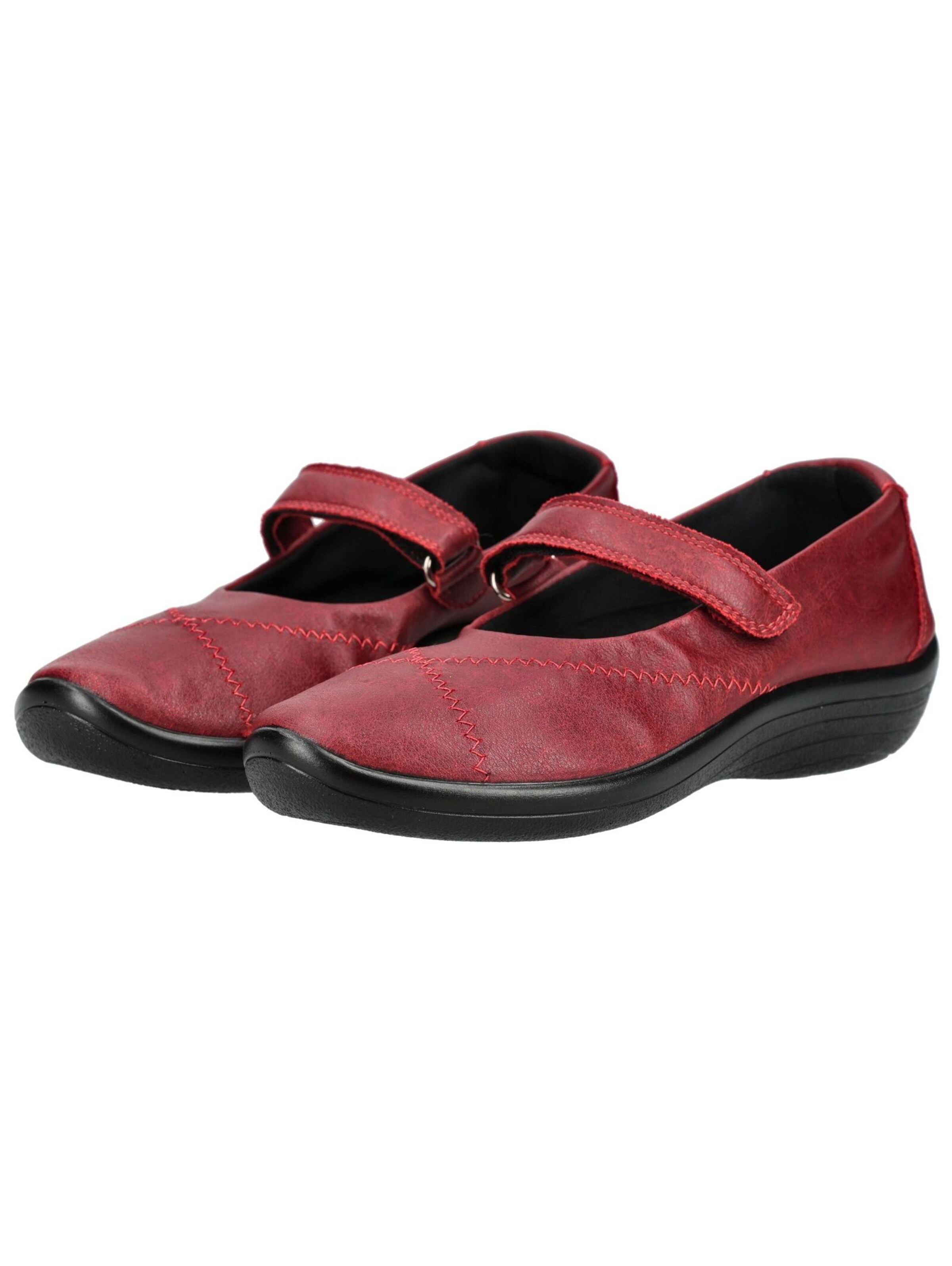 Arcopedico Ballet Flats with Strap in Red