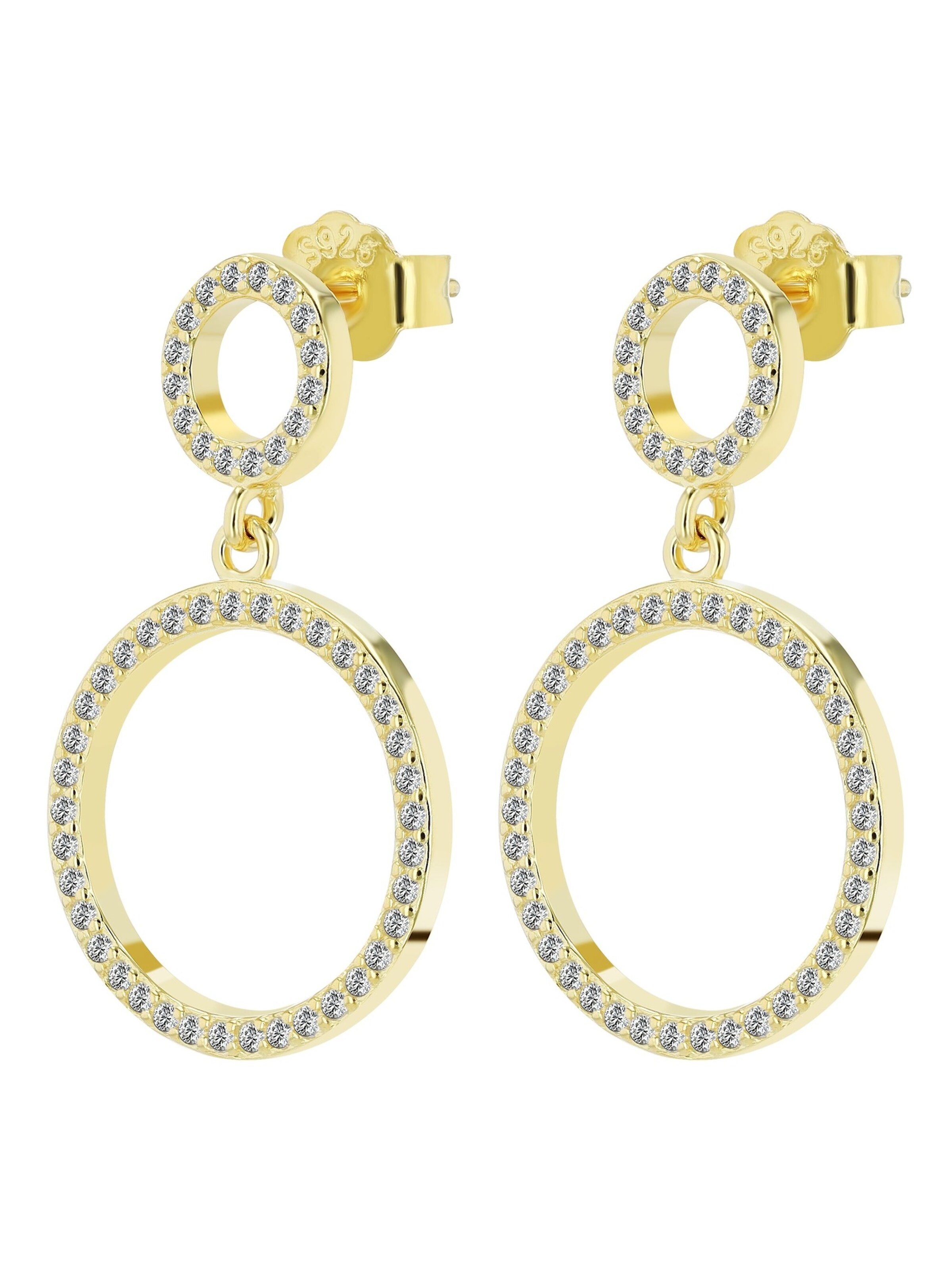 Akzent Ohrringe 'Celine, 925 Sterlingsilber, langlebig'‌‌‌‌‌‌‌‌ in Gold