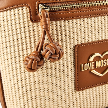 Borsa a sacco 'Straw Chic' di Love Moschino in marrone