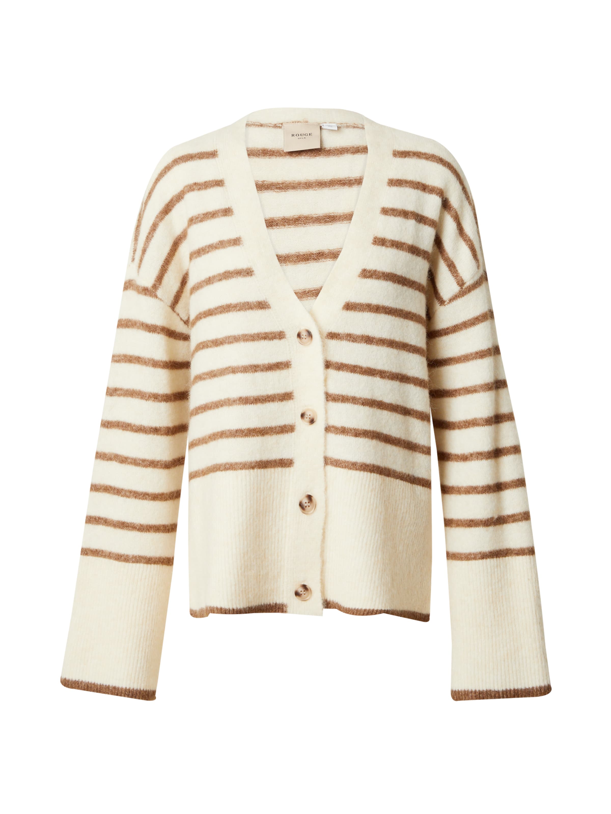 VILA ROUGE EDIT Kofta 'Allie' i beige: framsida