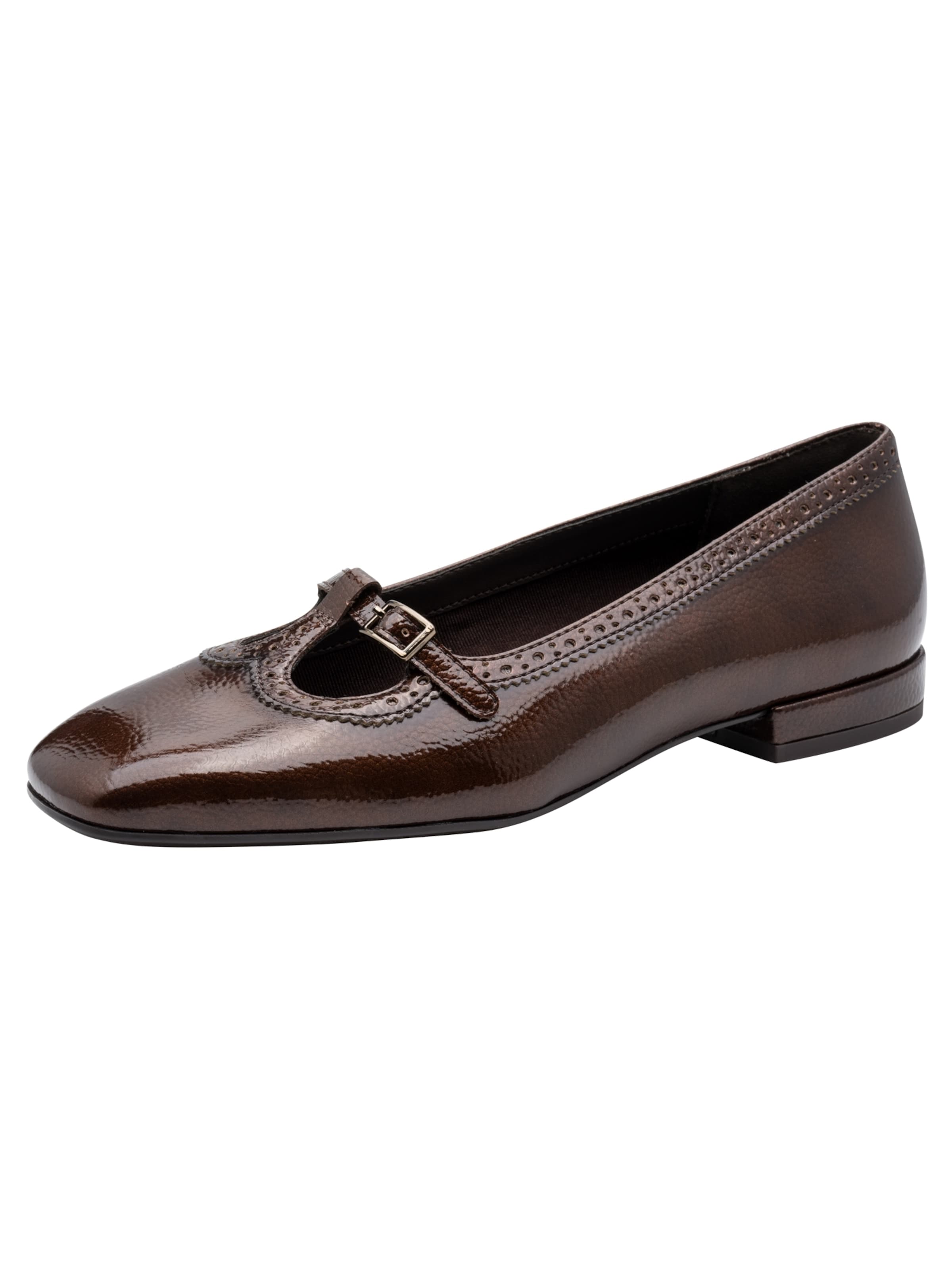 Ballerines à lanières Tamaris en marron : devant