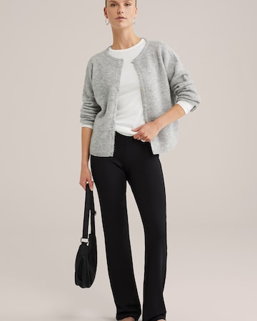évasé Pantalon WE Fashion en noir : devant