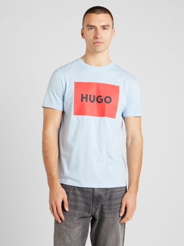 HUGO Shirt 'Dulive222' in Blauw: voorkant