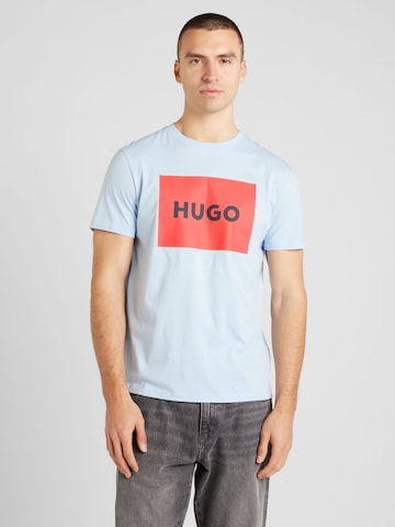 HUGO Red T-shirt 'Dulive222' i blå: framsida