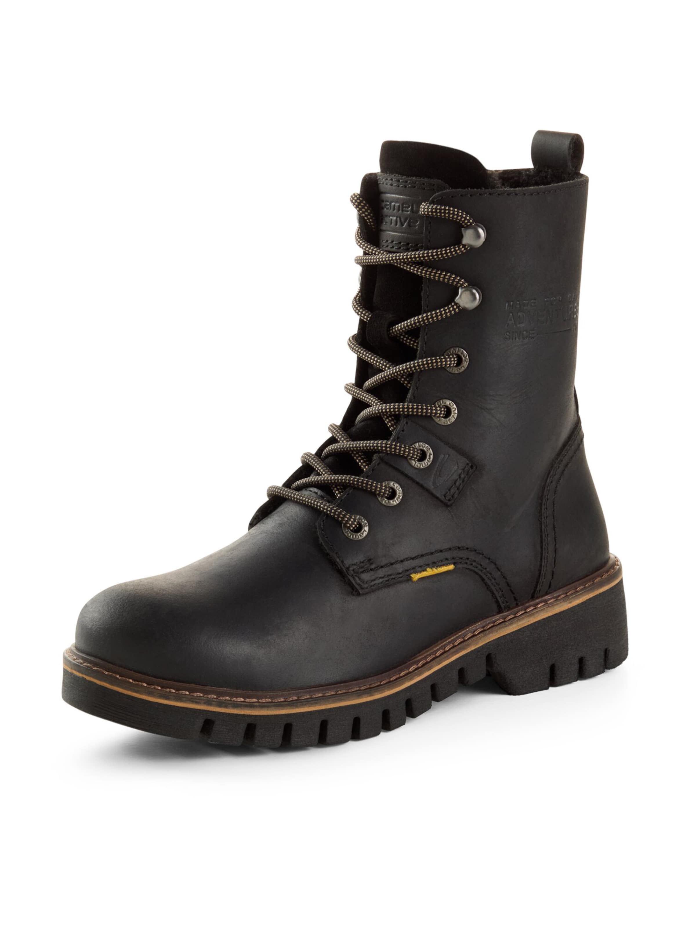CAMEL ACTIVE Schnürstiefelette 'ISA' in Schwarz: Vorderseite