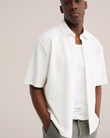 WE Fashion Regular fit Businessskjorta i vit
