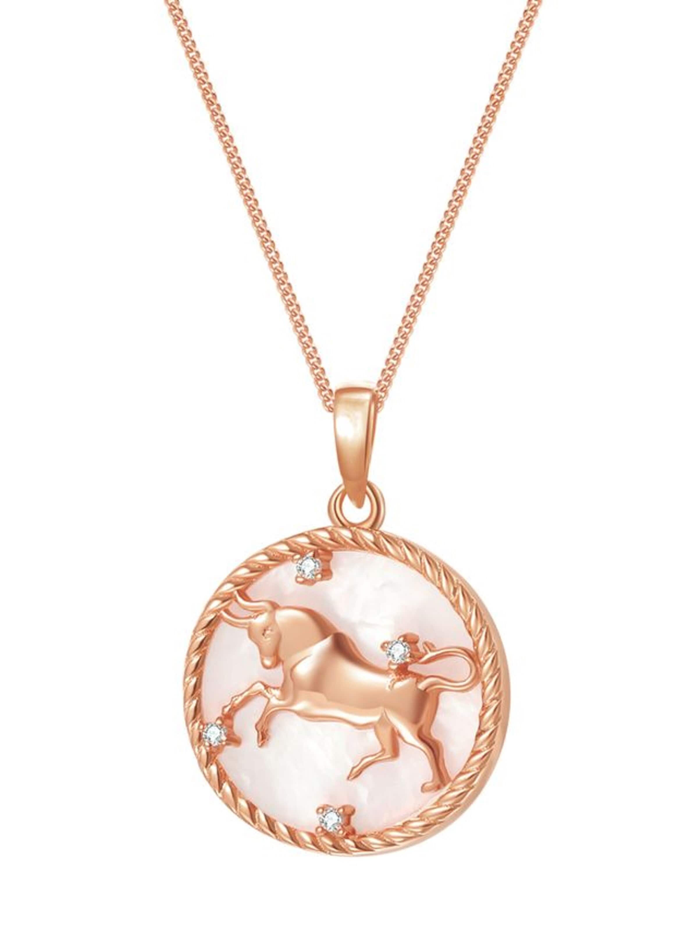 Hey Happiness Necklace 'Taurus' in Gold: front