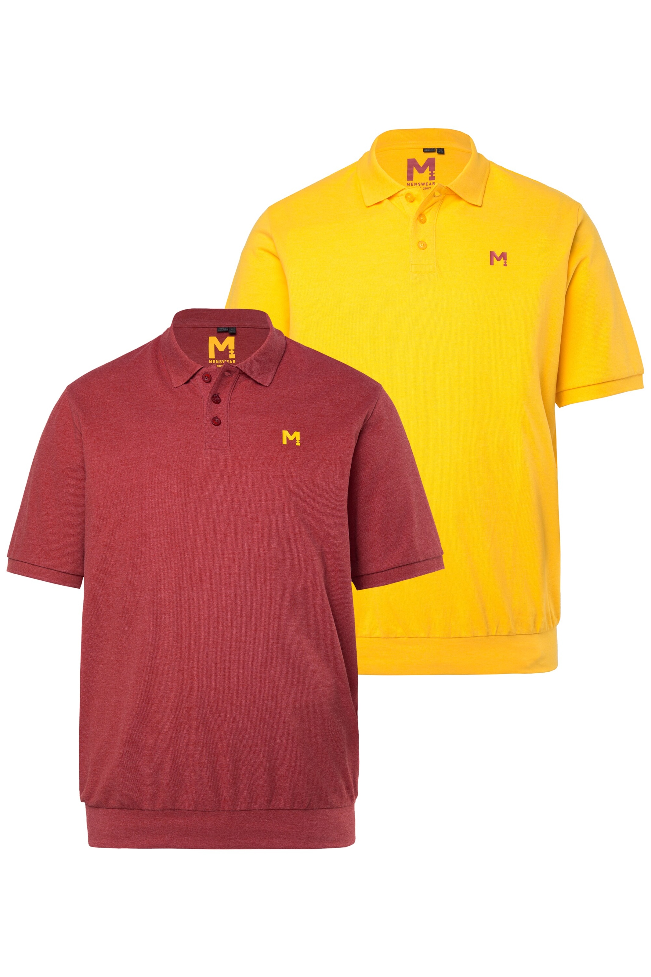 Men Plus Shirt in Yellow: front