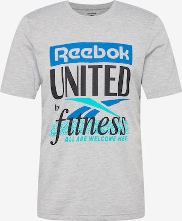 T-Shirt fonctionnel Reebok en gris : devant