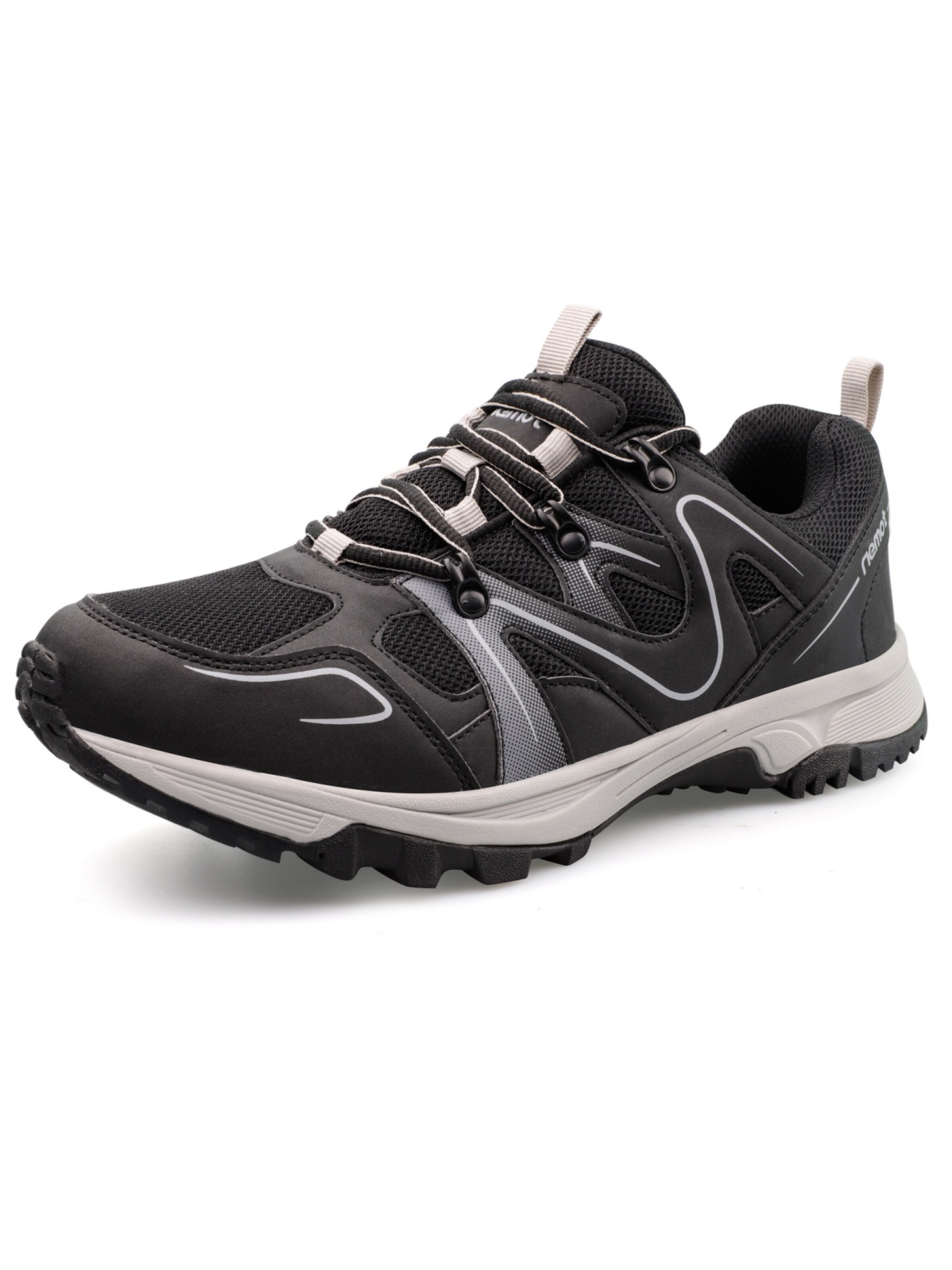 riemot Athletic Shoes in Black: front