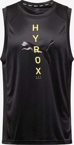 PUMA قميص عملي 'Hyrox' بلون أسود: الأمام