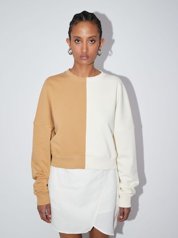 LeGer by Lena Gercke - Sweatshirt 'Edwin' em bege: frente