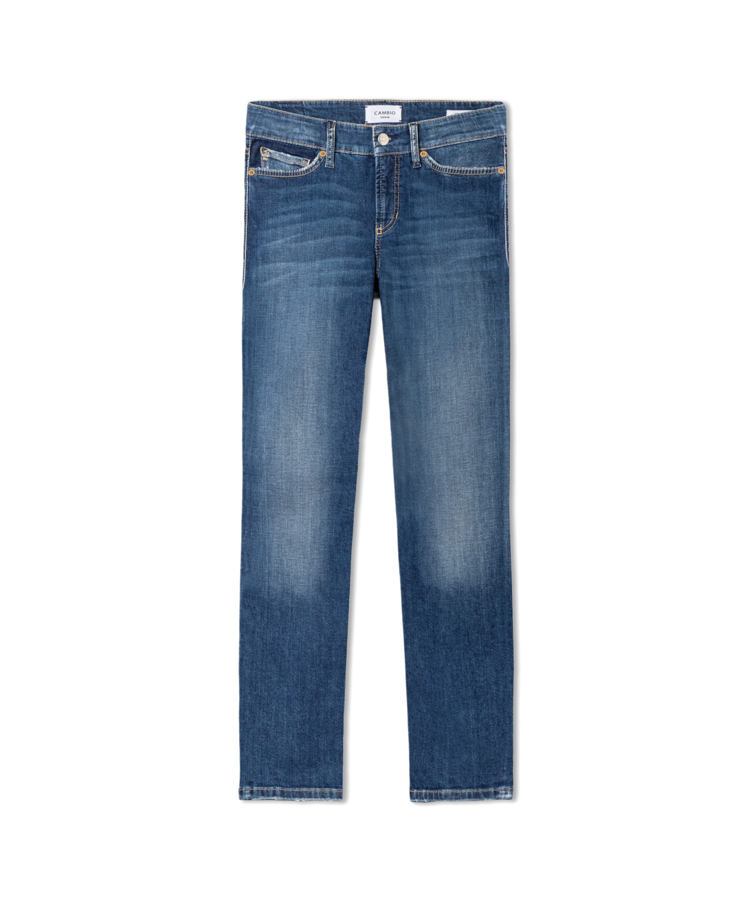 Cambio Slimfit Jeans 'Piper' in Blauw: voorkant