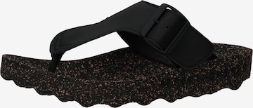 Asportuguesas T-Bar Sandals in Black: front