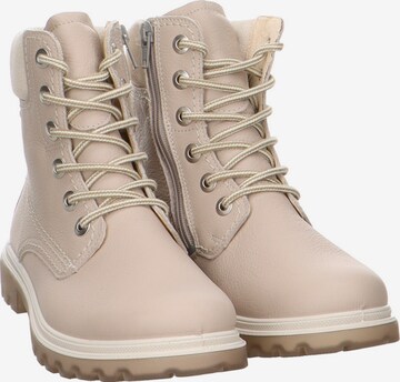 SUPERFIT Lace-Up Ankle Boots in Beige