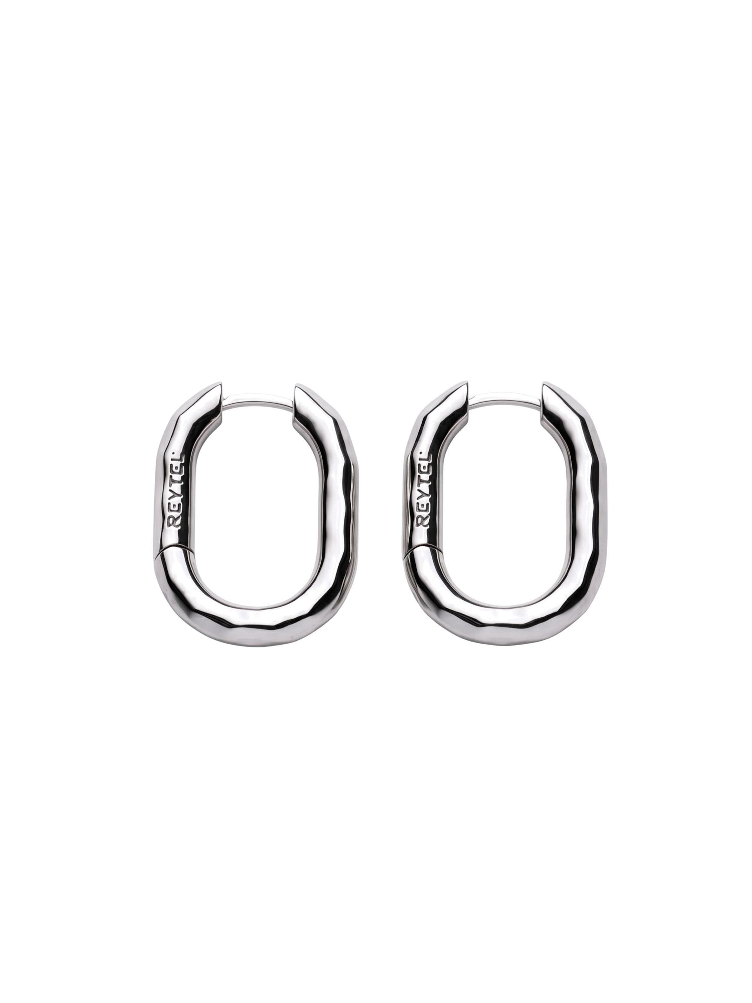 REYTEL Earrings 'SHEEN' in Silver: front