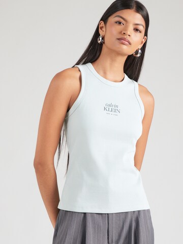 Calvin Klein Jeans Regularen Top | zelena barva: sprednja stran