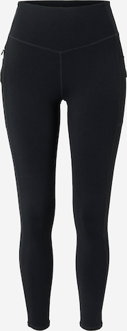 SKECHERS Skinny Sportbroek in Zwart: voorkant