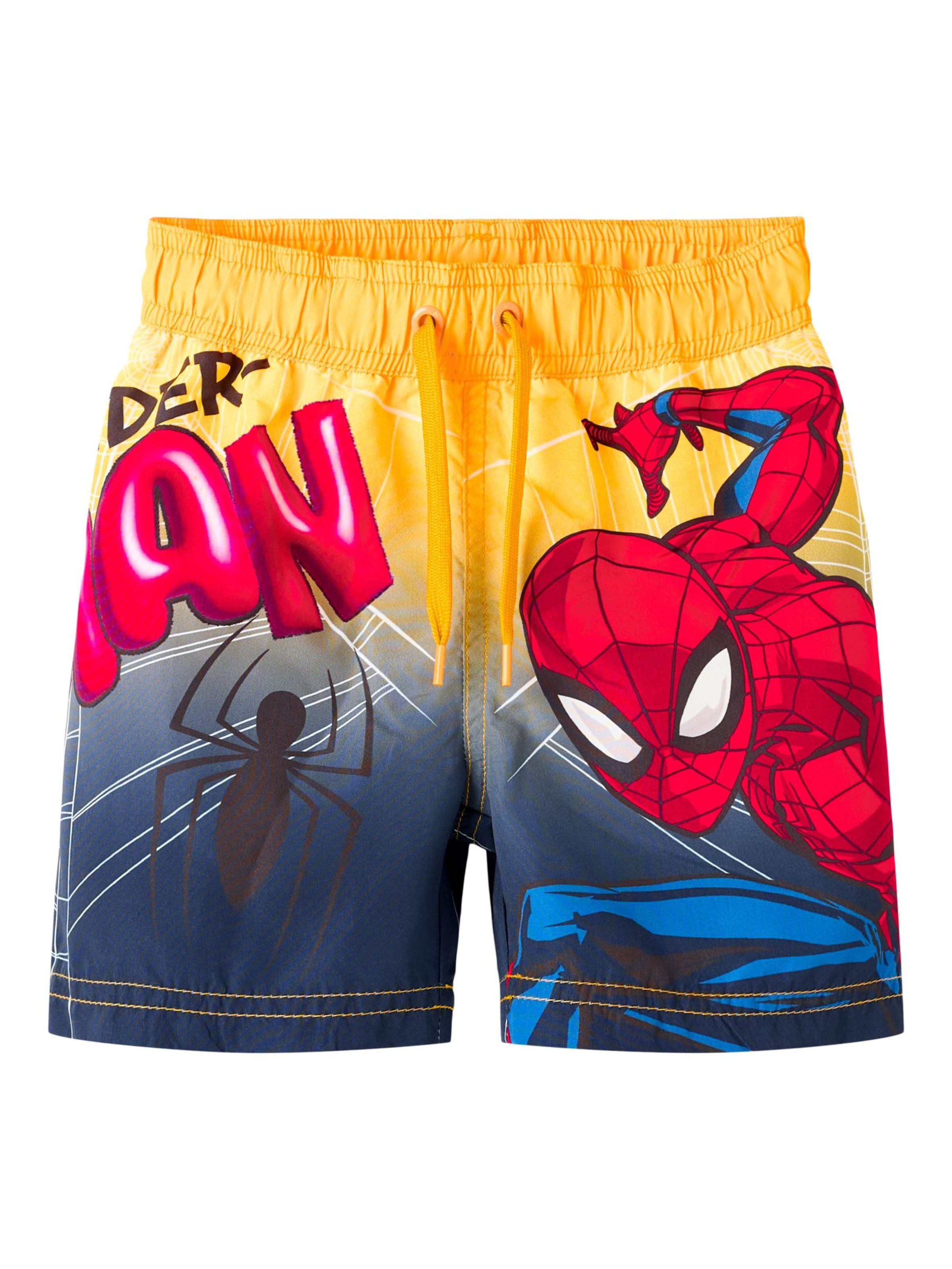 NAME IT - Bermudas 'Spider-Man' en naranja: frente