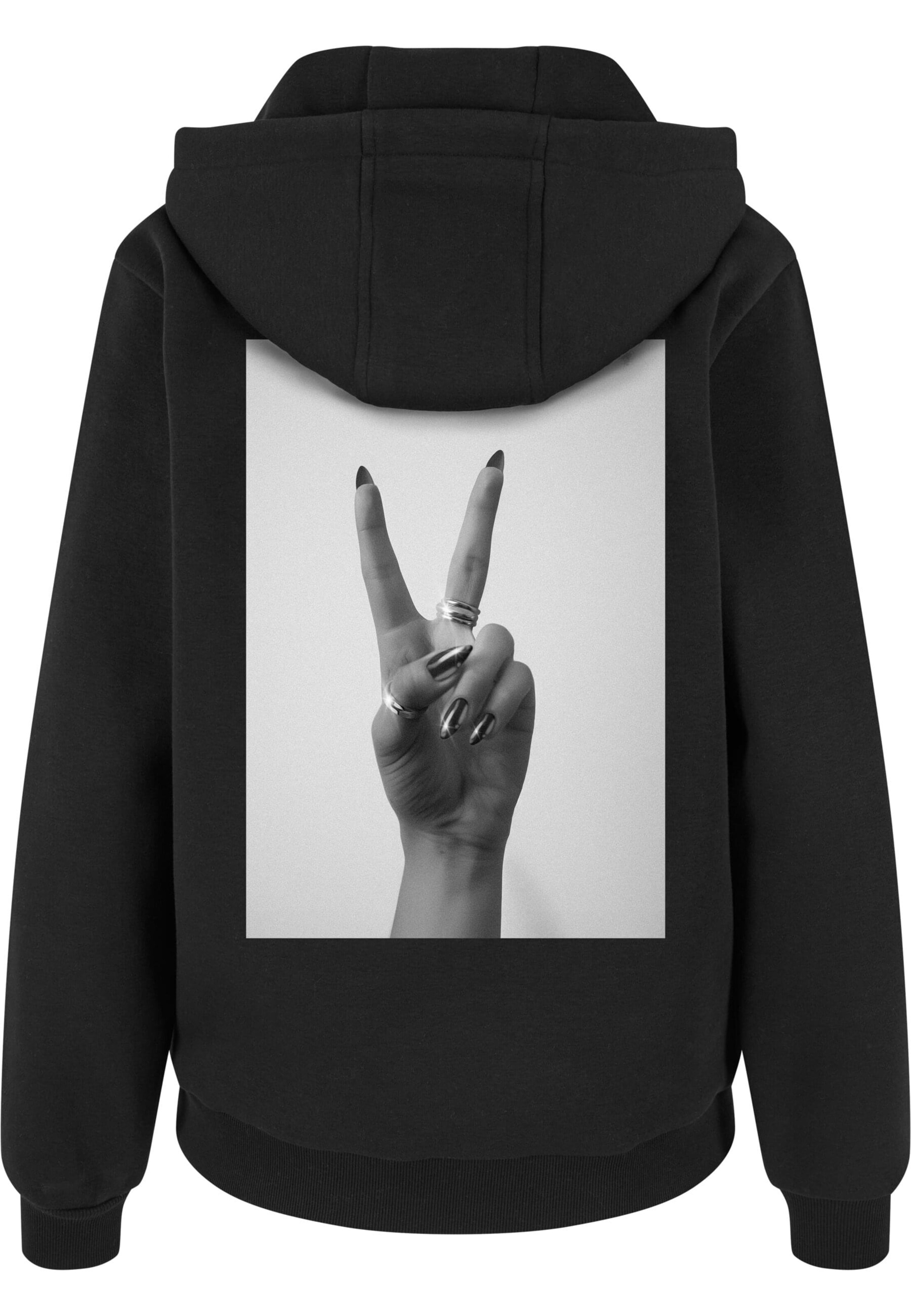 Miss Tee Sweatshirt 'Peace Hand' in Black