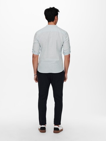 Only & Sons Slim Fit Skjorte 'Caiden' i blå