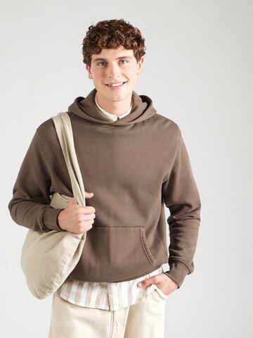 LEVI'S ®Sweater majica 'THE AUTHENTIC' - smeđa boja: prednji dio