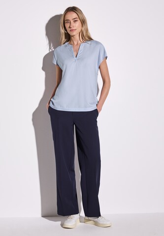 STREET ONE Bluse in Unifarbe in Blau