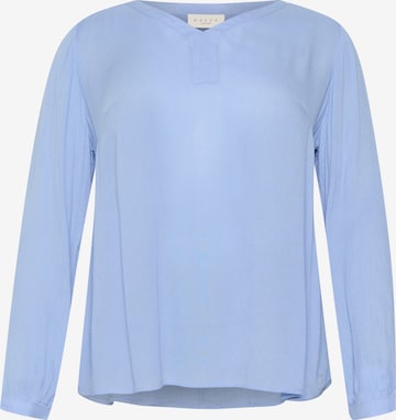 KAFFE CURVE Blouse 'Ami' in Blauw: voorkant