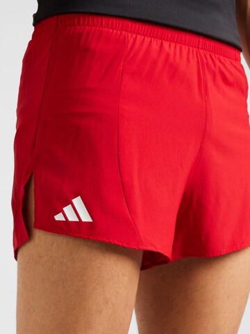 ADIDAS PERFORMANCE Regular Sports trousers 'Adizero Essentials' in Red